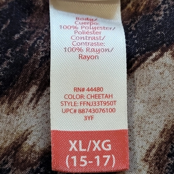 No Boundaries XL Leopard Print Kimono Coverup Sheer Beach Buttonup - Picture 6 of 7